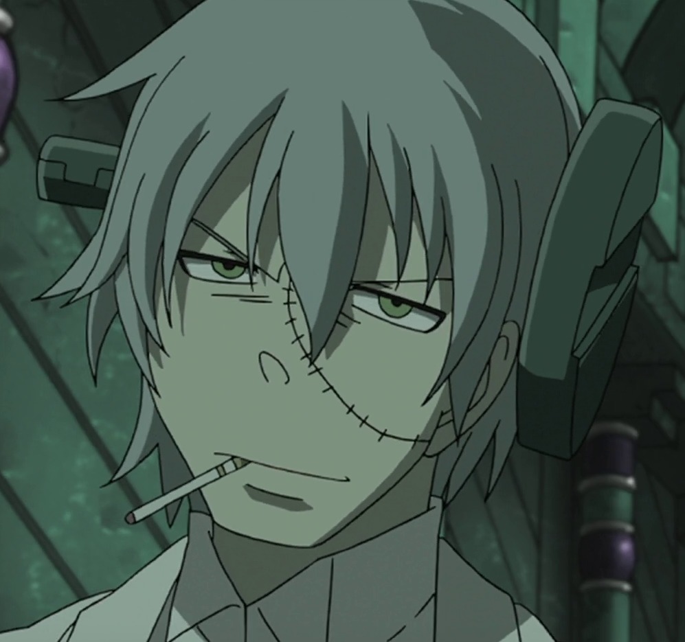 Man With Big Scar Marks Smoking Cigarette